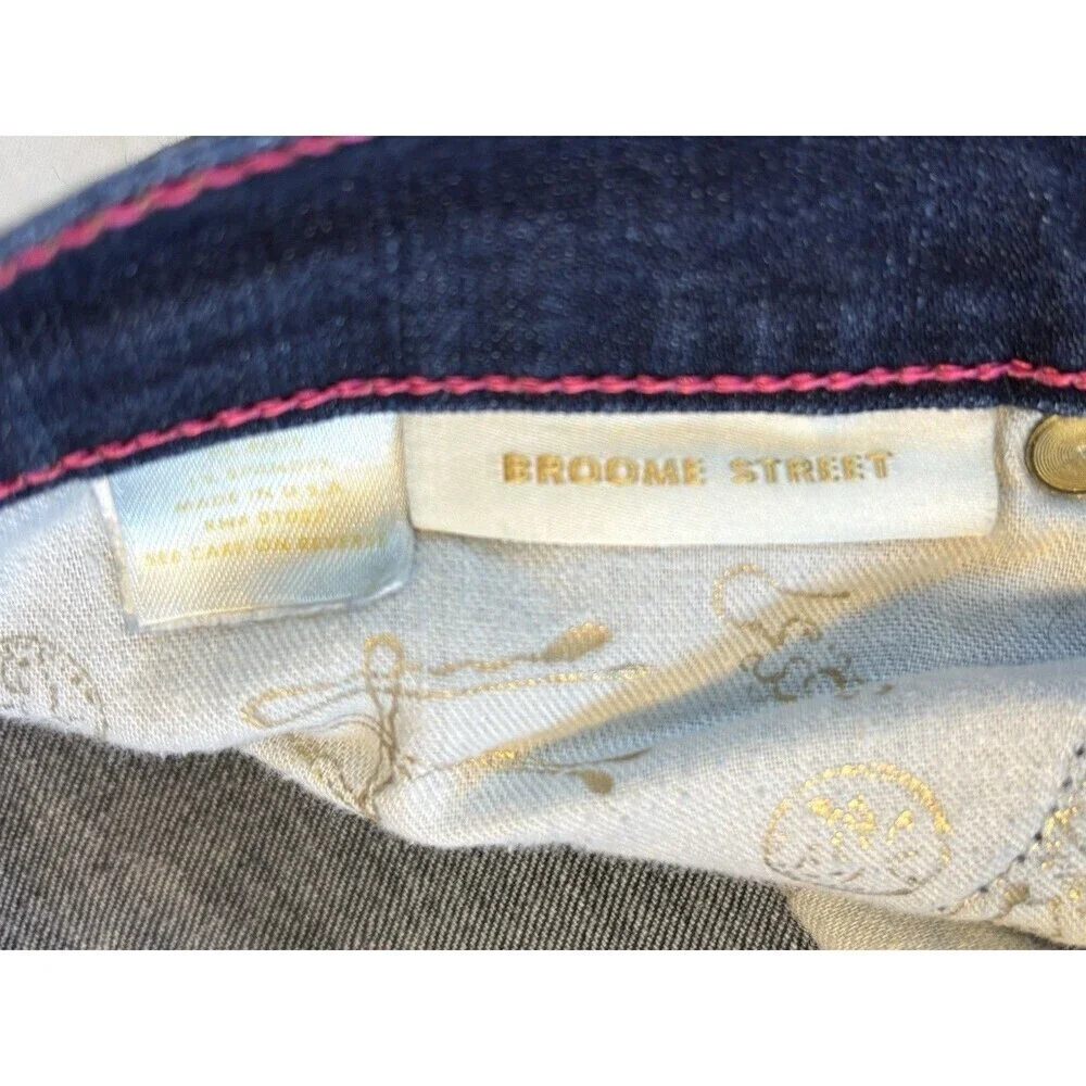 KATE SPADE Broome Street Play Hooky Straight Slim Denim Jeans 27x30 Dark Rinse